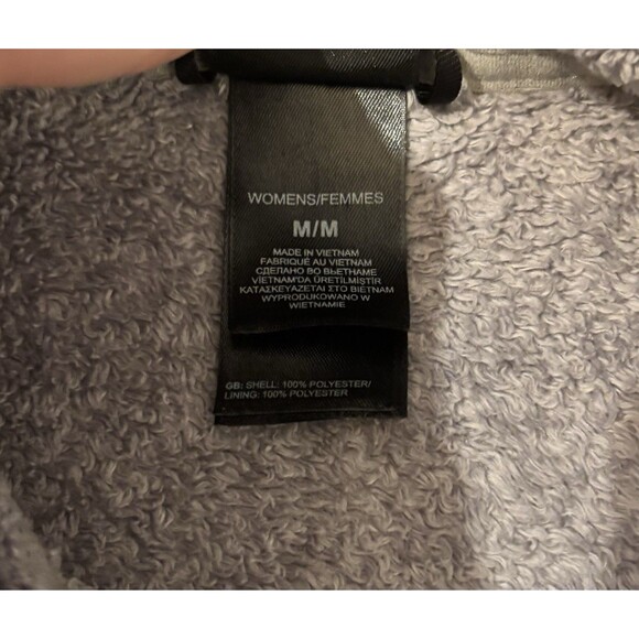 The North Face Osito 2 Full Zip Jacket Womens Medium Gray Fleece Deep Pile - Picture 7 of 10